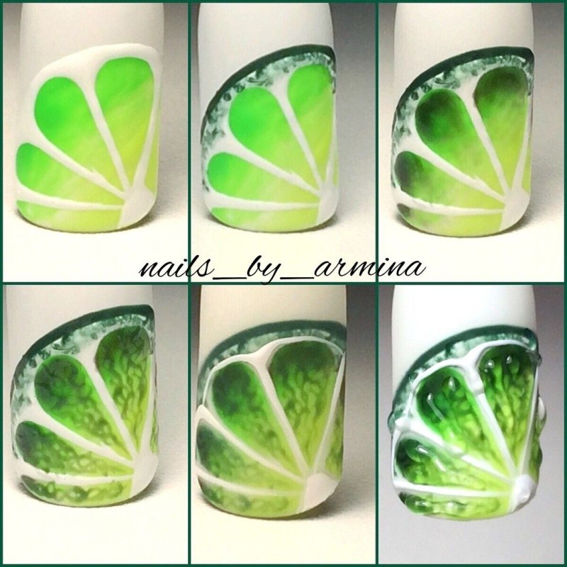 Маникюр с лимоном