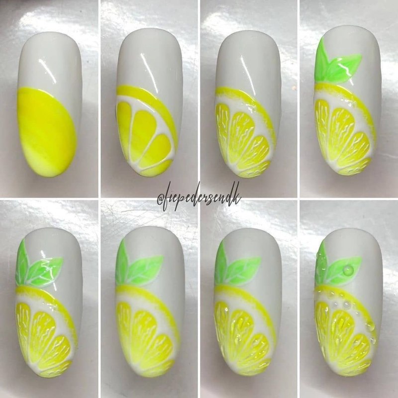 Маникюр с лимоном