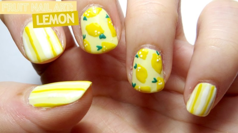МК фрукты на ногтях