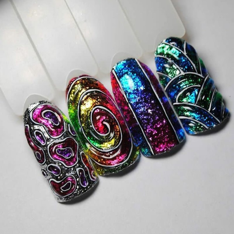 Витражный маникюр