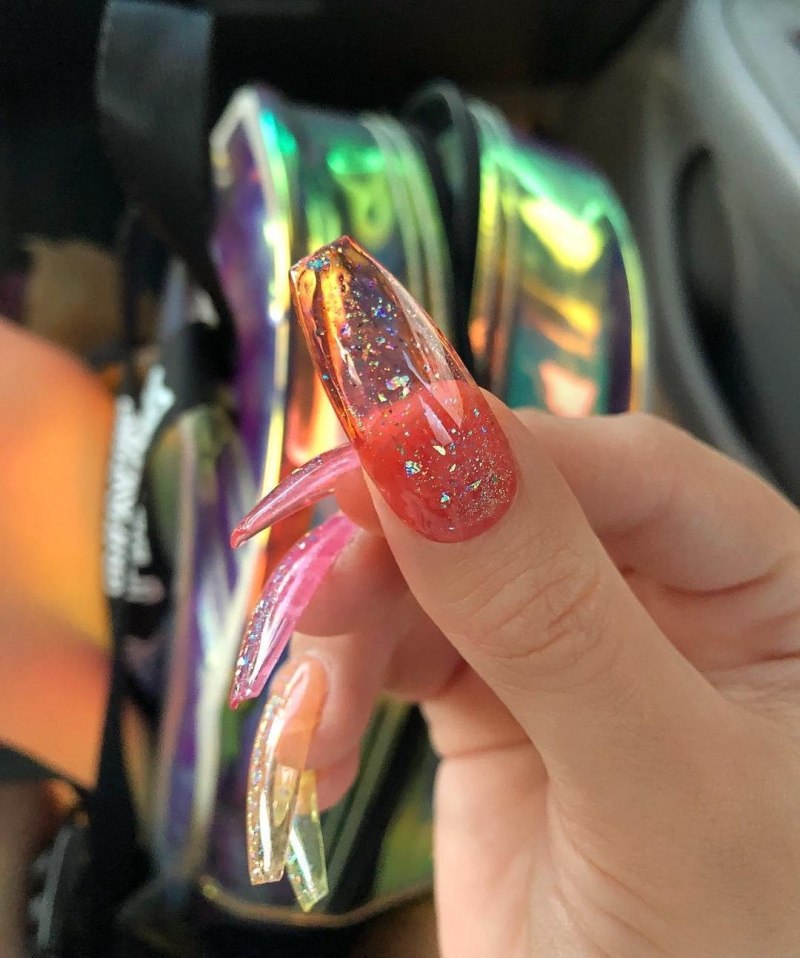 Выкладной френч зеленый витражный