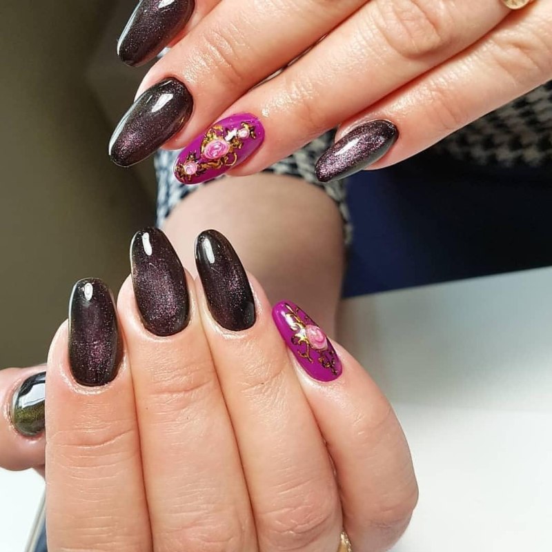 Маникюр витражное стекло