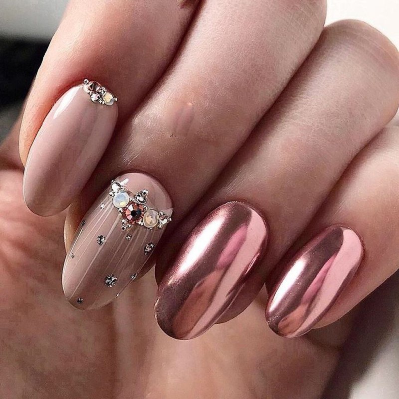 Маникюр 2022 втирка Жемчужная