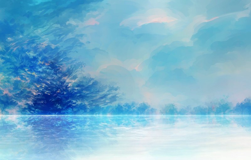 Синие волосы арт