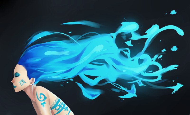 Аниме Тохо голубой