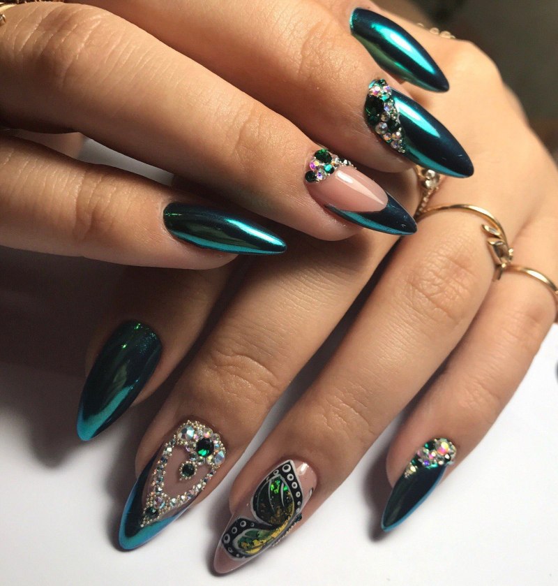 Изумрудный френч миндаль