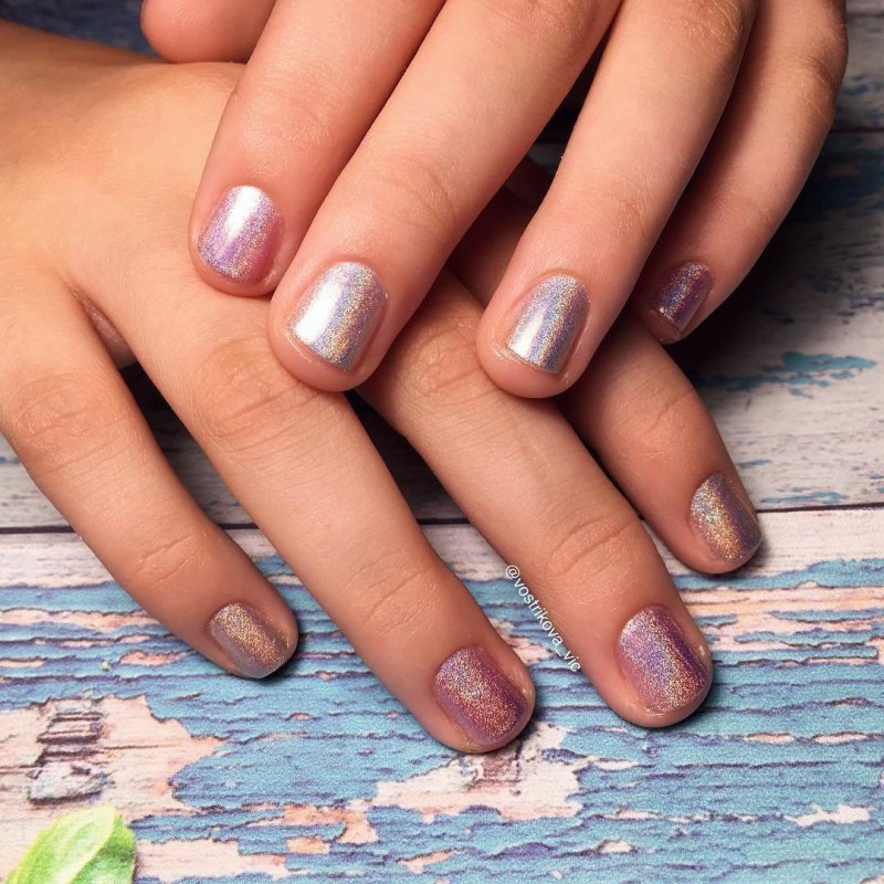 Обычный маникюр на коротких ногтях