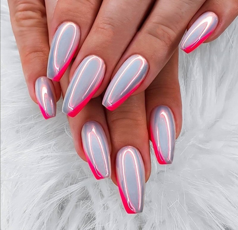 Нюдовый маникюр 2020 миндаль с втиркой