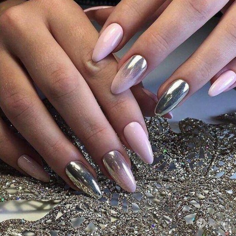 Маникюр 2020 френч с втиркой