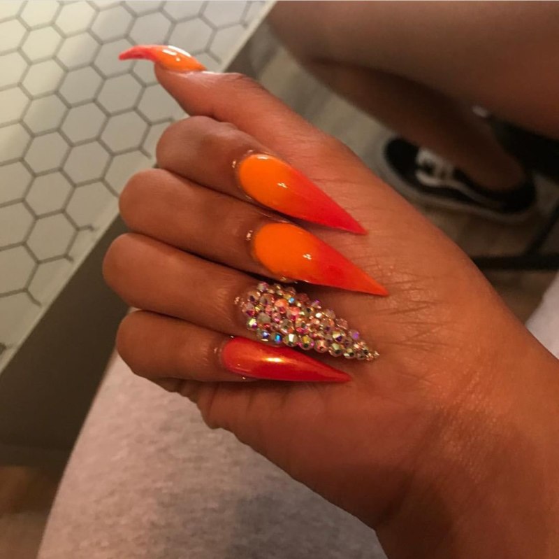 Оранжевый френч на стилеты