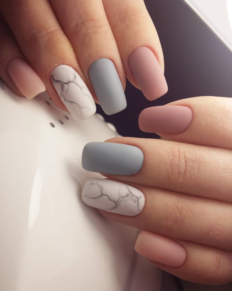 Идеи маникюра на квадратные ногти