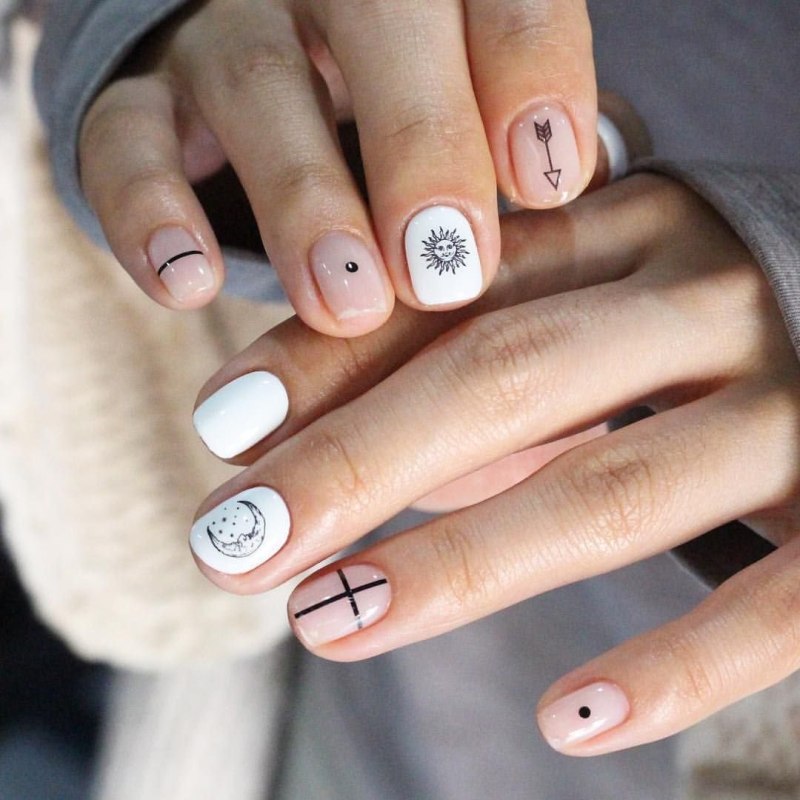 Маникюр летний нежный