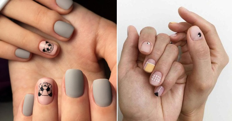 Нежный разноцветный маникюр