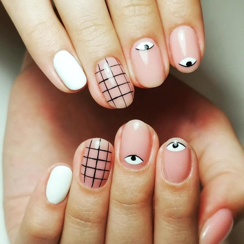 Маникюр на короткий овал нежный