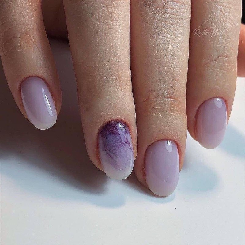 Короткие овальные ногти