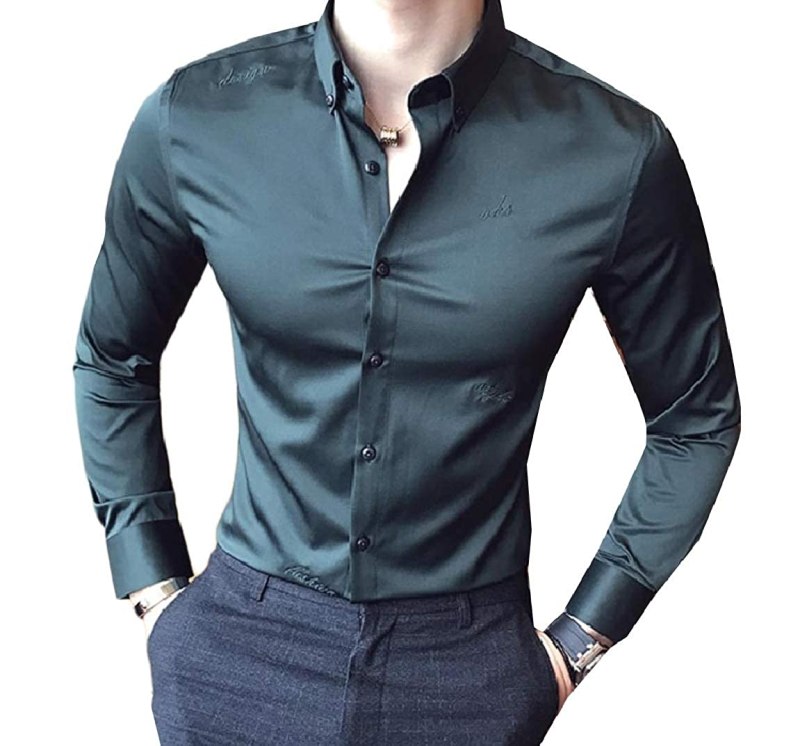 Обтягивающая рубашка мужская