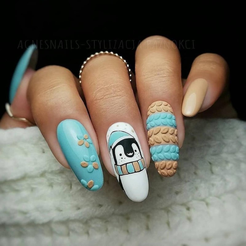 Фрукты на ногтях пошагово