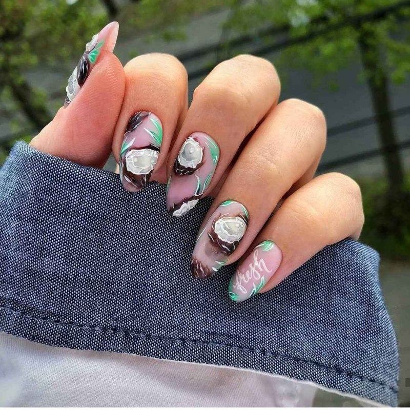 Ногти в стиле морского флота