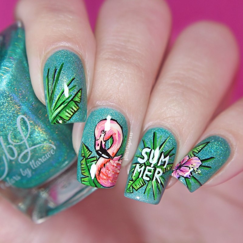 Дизайн ногтей с кокосом