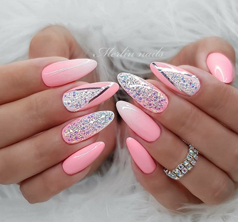 Наращивание ногтей дизайн сердечки