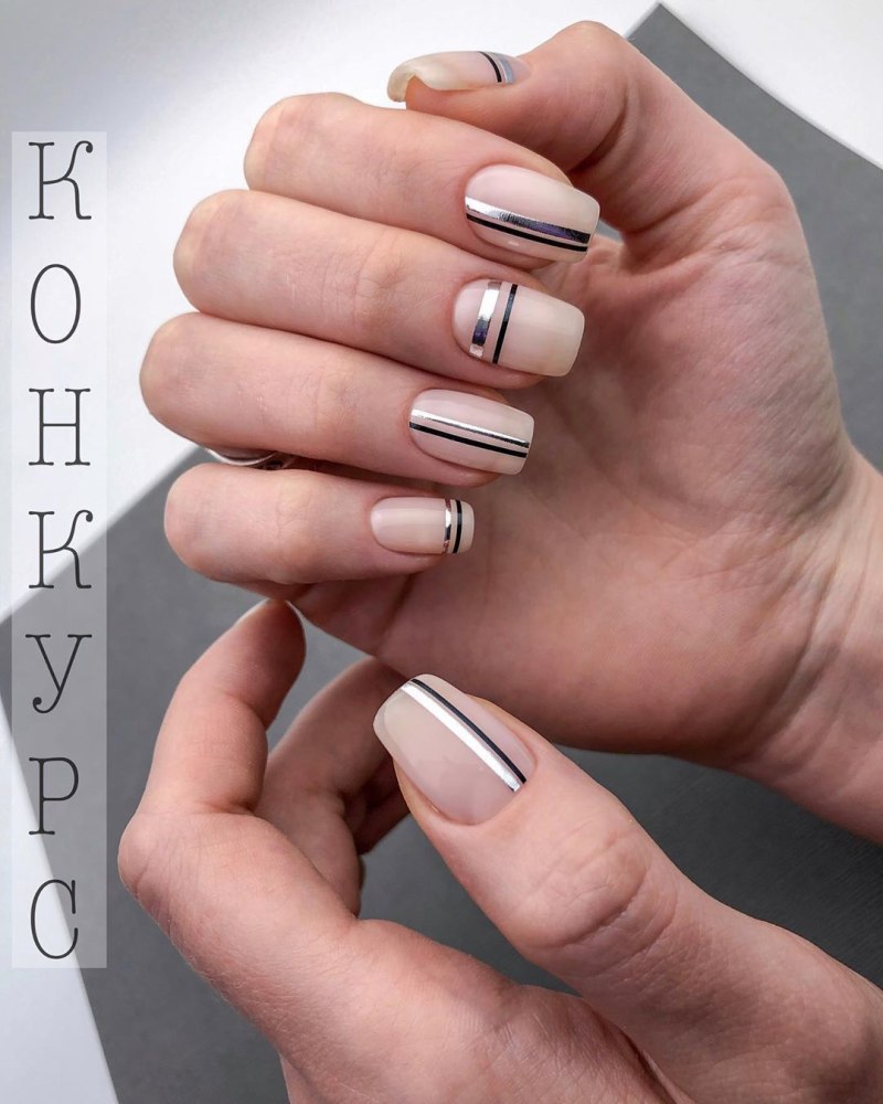 Ногти с полосками