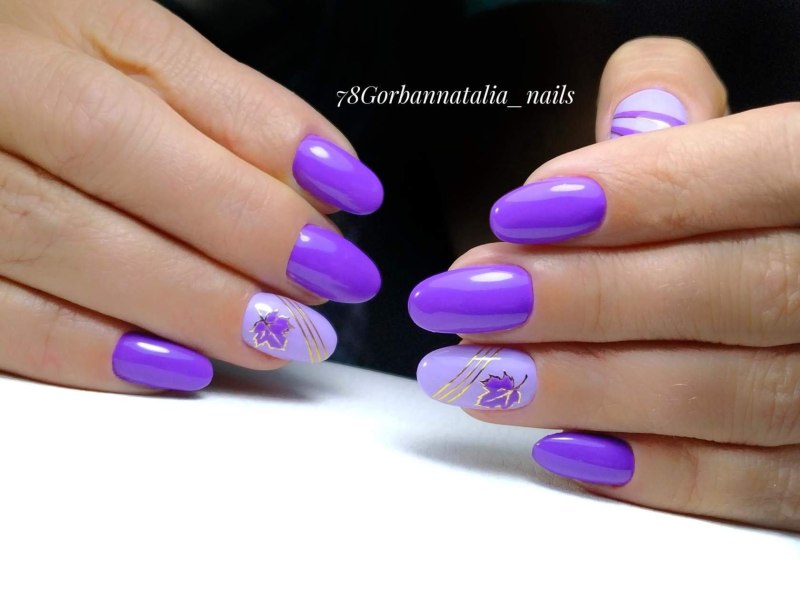 Сиреневый маникюр