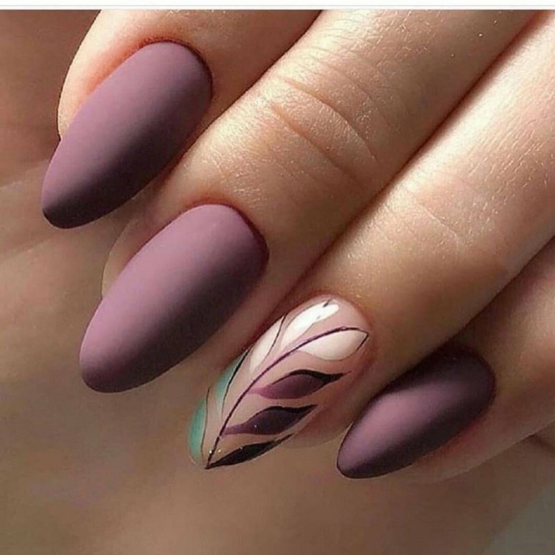 Ногти 2020 осень миндаль