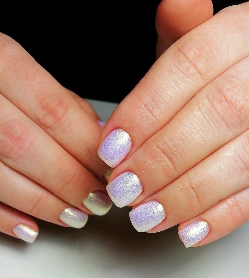 Ногти втирка с блестками