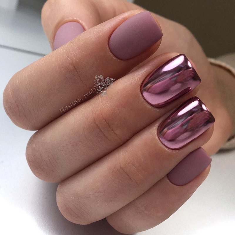 Маникюр на короткие ногти 2022 с втиркой