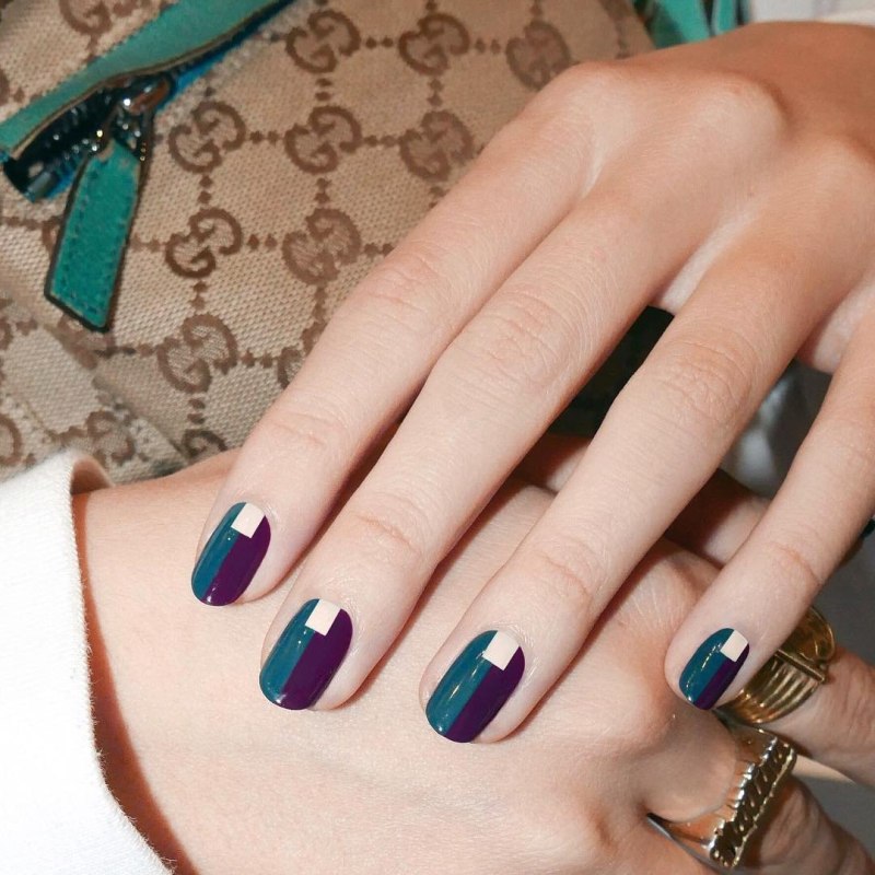 Яркие разноцветные ногти