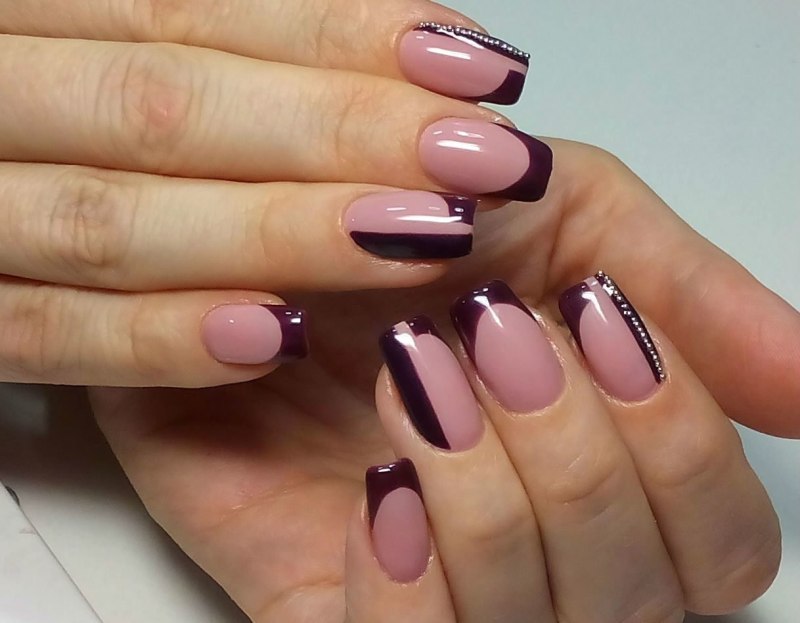 Двухцветный маникюр