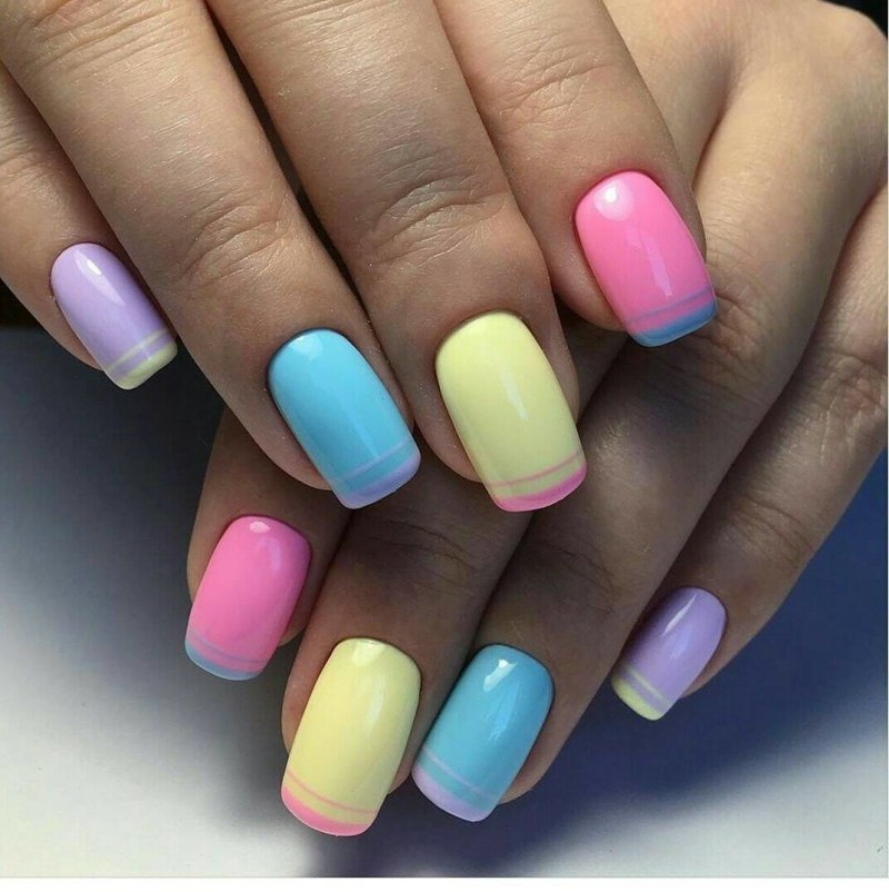Радужные ногти