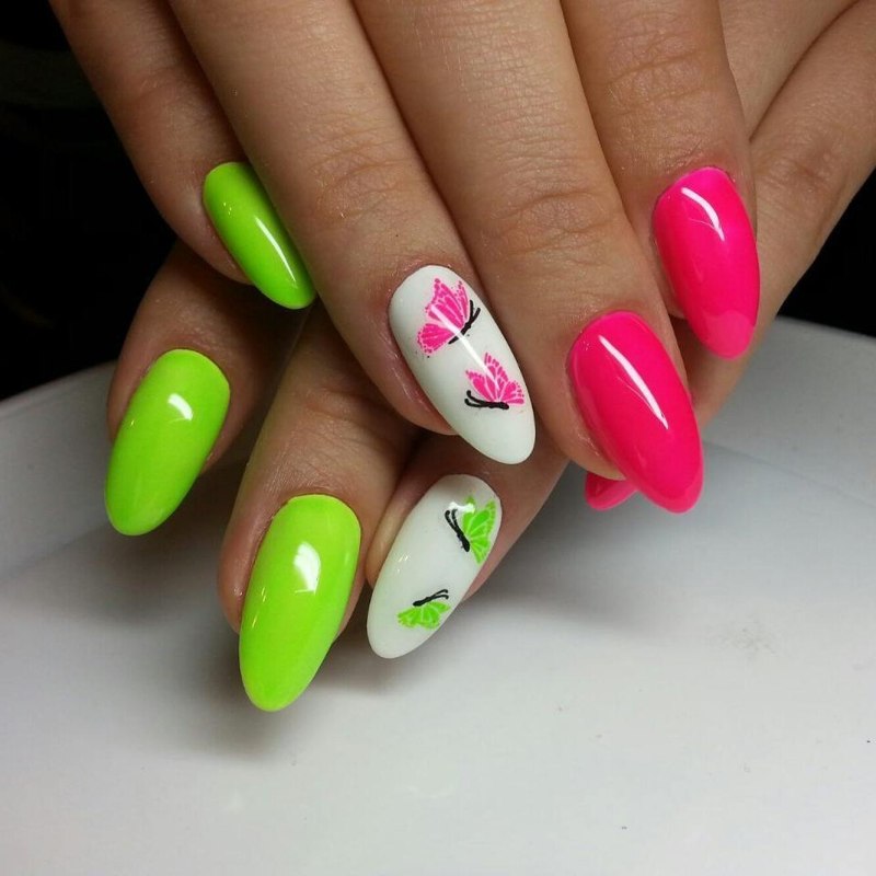 Красивые яркие ногти