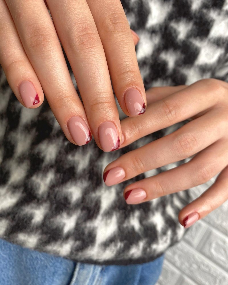 Повседневный френч на ногтях