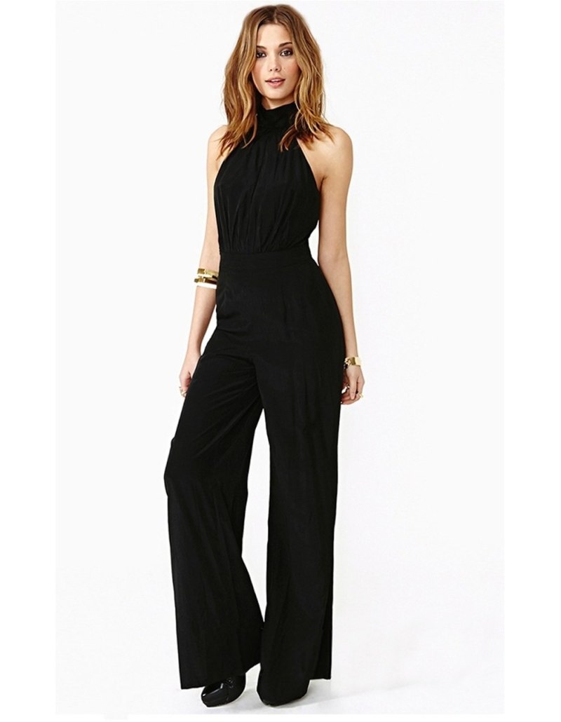 Комбинезон женский джинсовый брюками широкие