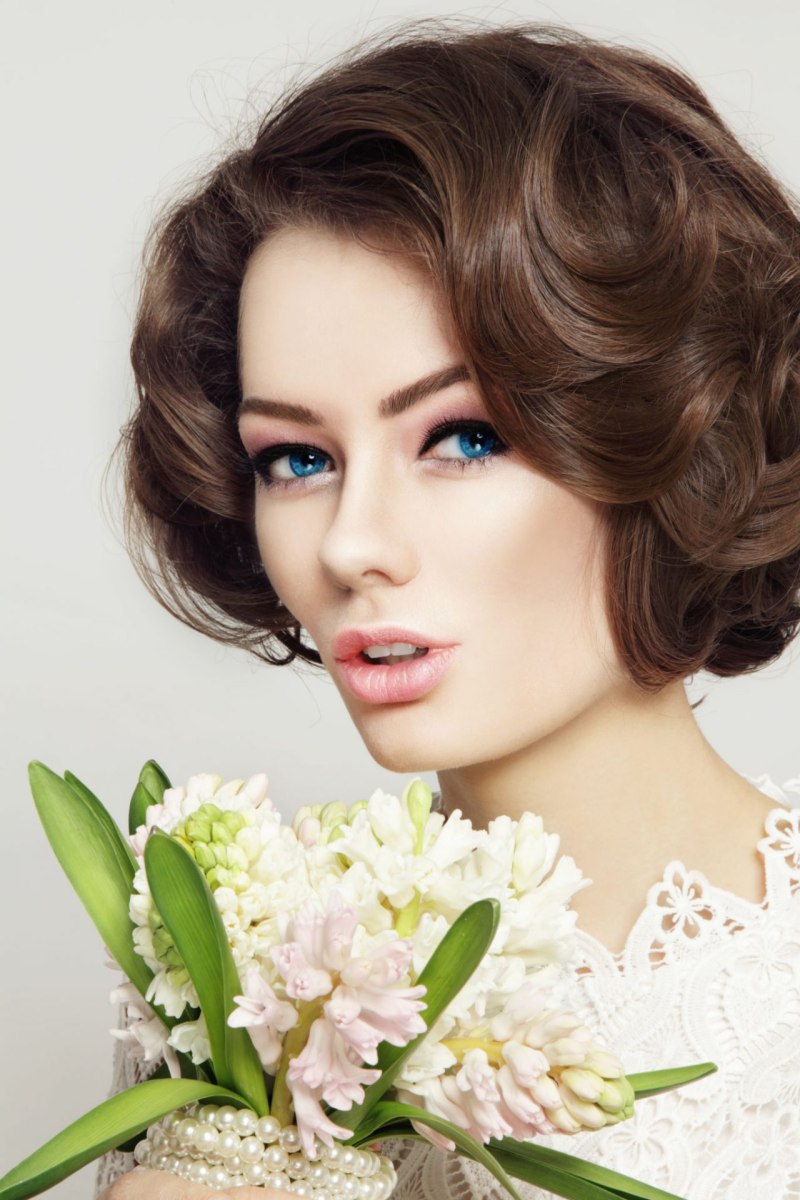 Свадебные прически на каре