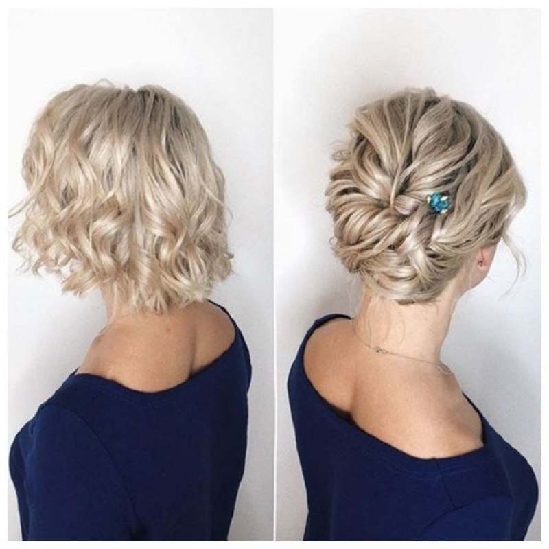 Пучок на короткие волосы