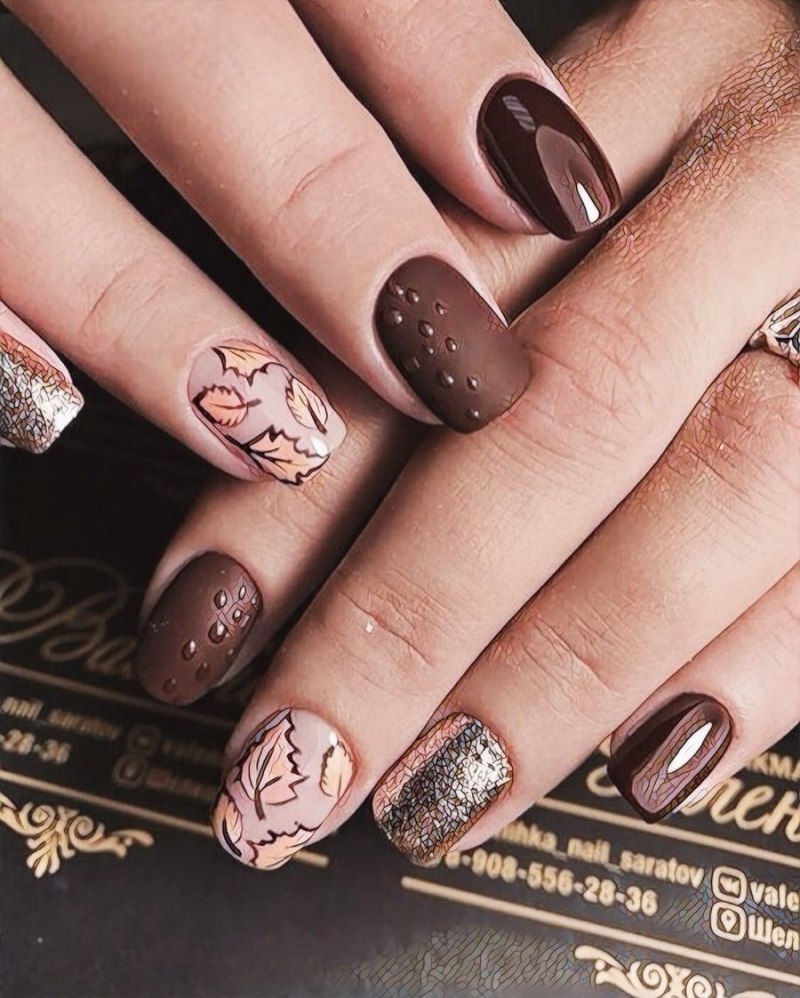 Осенний дизайн ногтей 2020