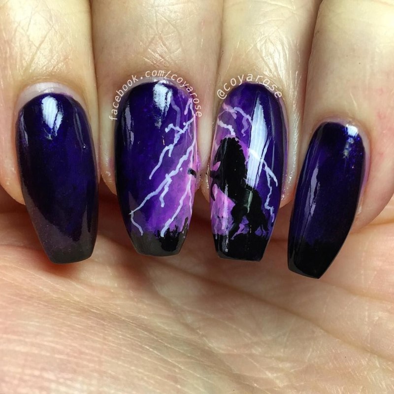 Маникюр с молнией