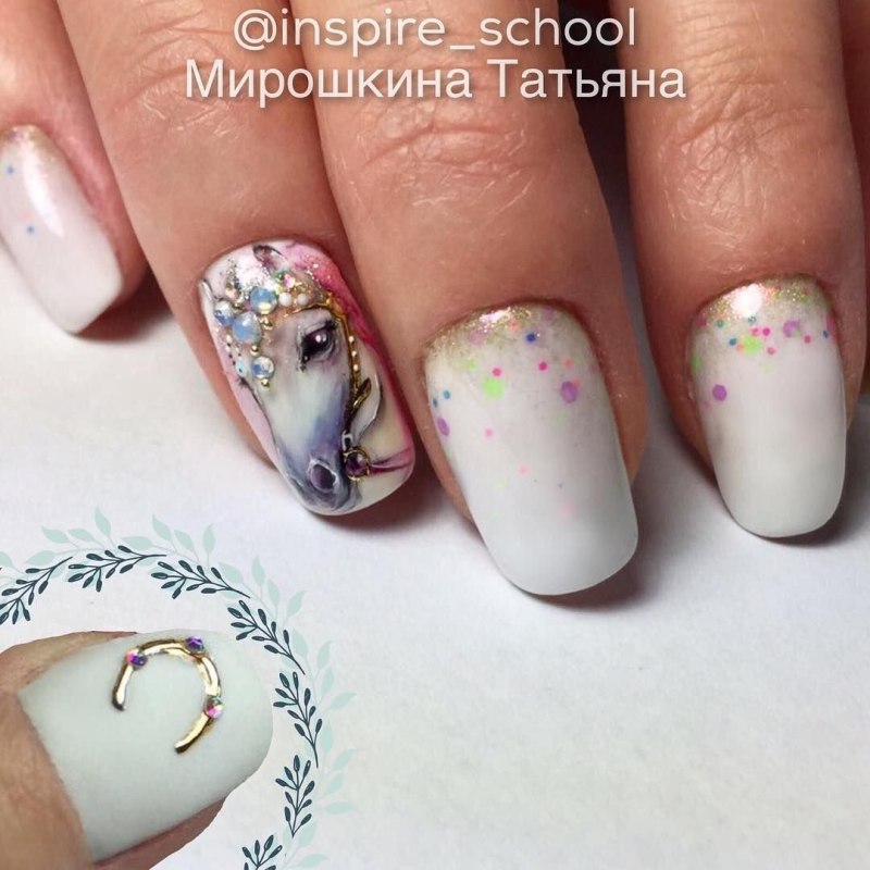 Маникюр дизайн зима Мирошкина Татьяна