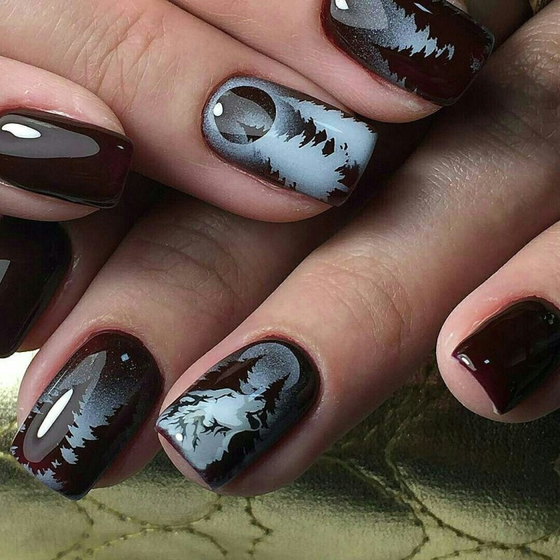 Маникюр с пальмами