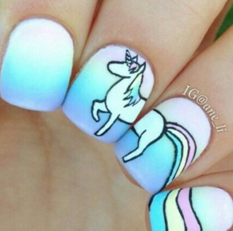 Маникюр закат