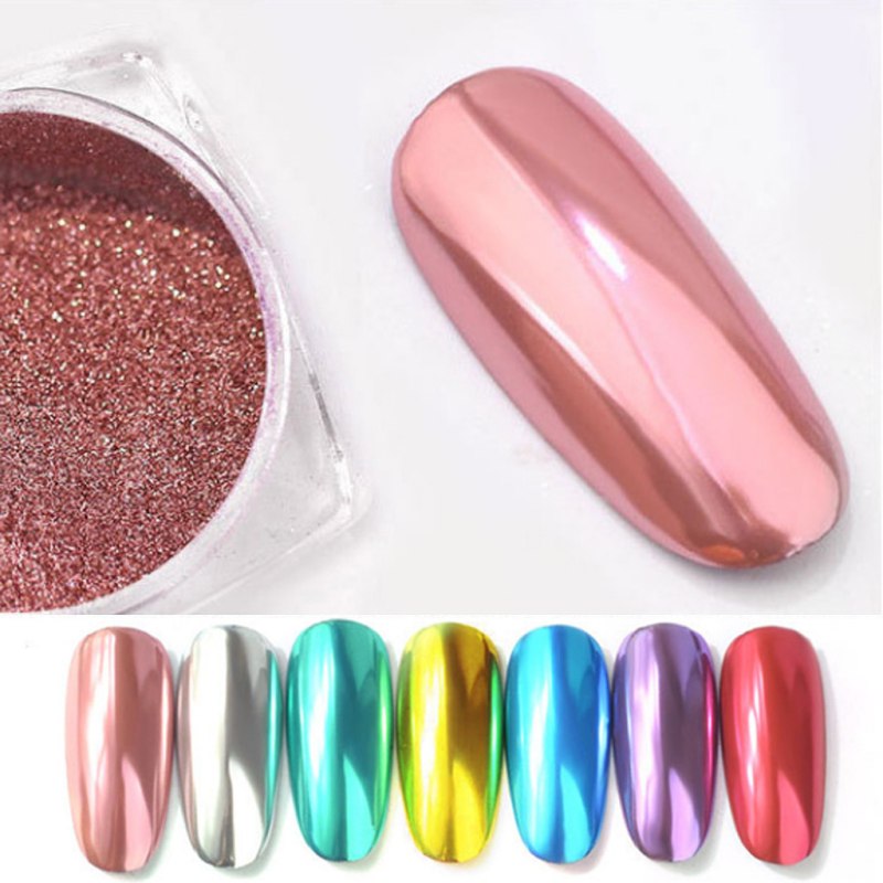 Ногти гель с фольгой