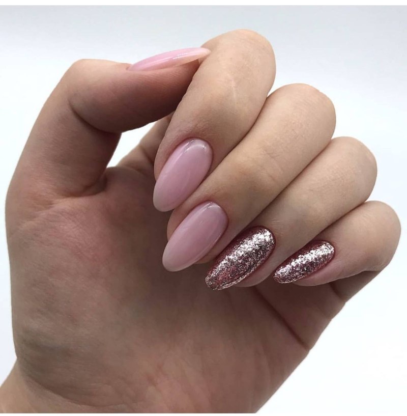 Ногти цвет пыльная роза