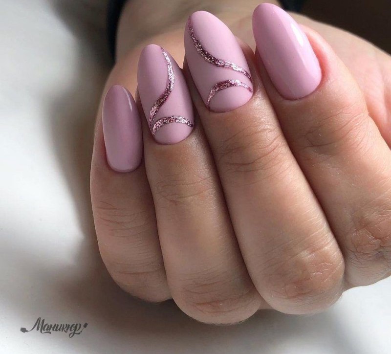 Маникюр бархатный песок