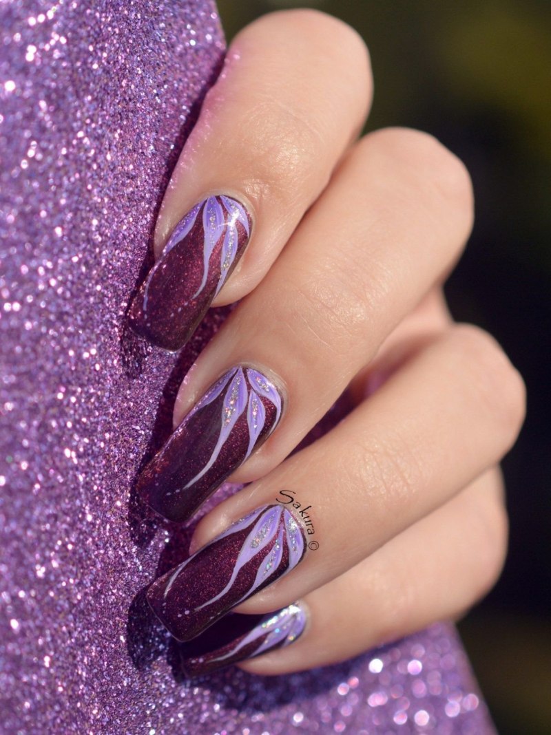 Наращивание ногтей с узорами