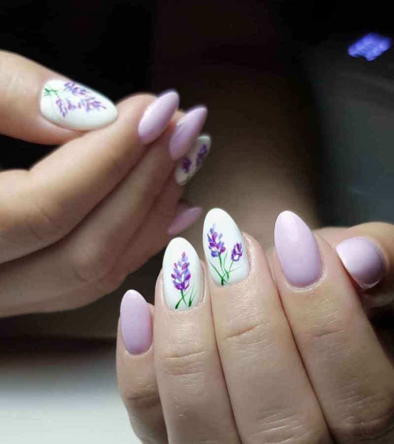 Маникюр Лаванда