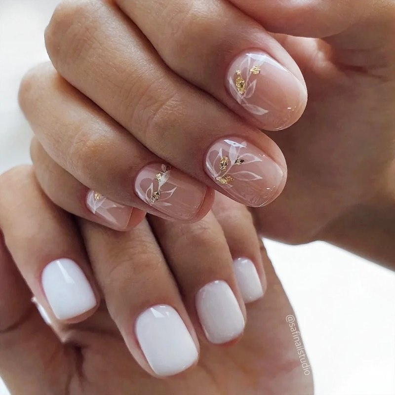 Нюдовый маникюр на короткие ногти 2022