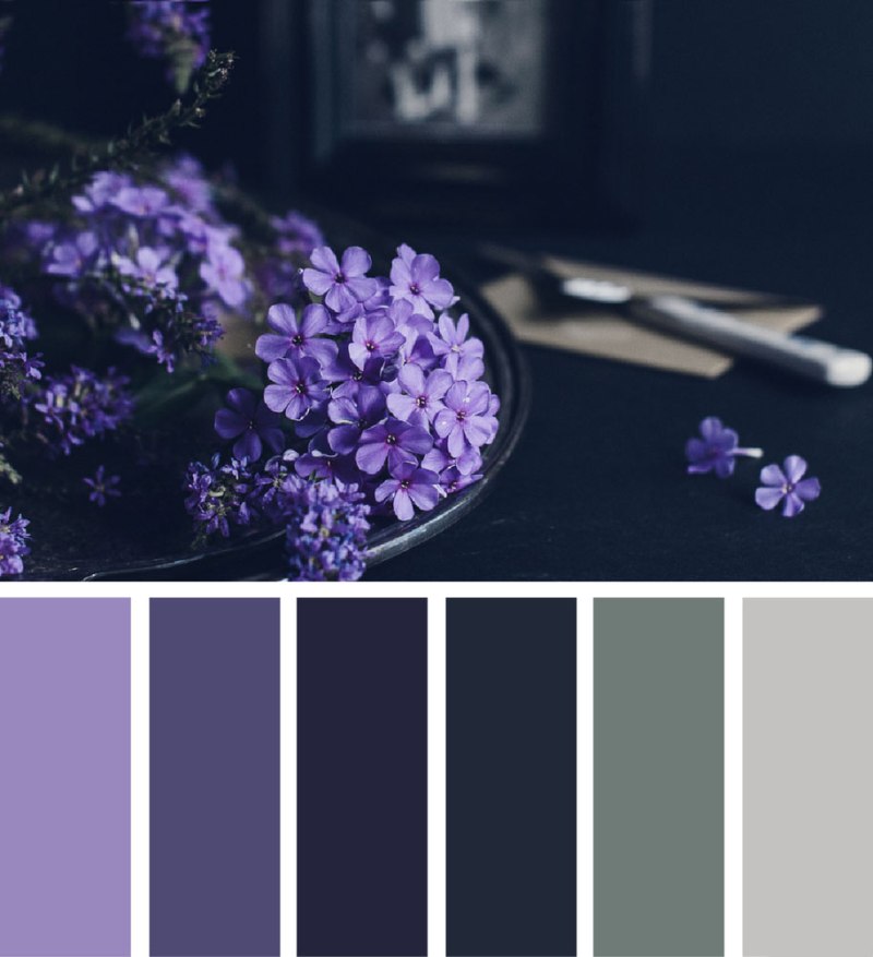 Фиолетовые ногти однотонные