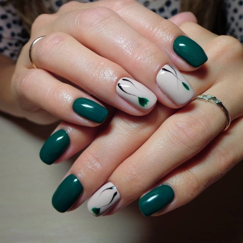 Ианикюр св зеленый тоназ